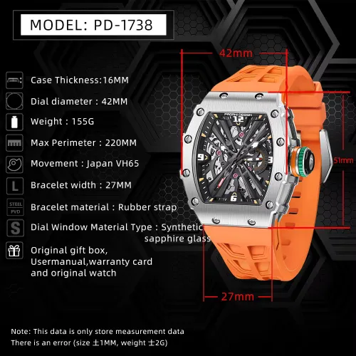 PAGANI DESIGN QUARTZ WATCH PO-PD1738Or